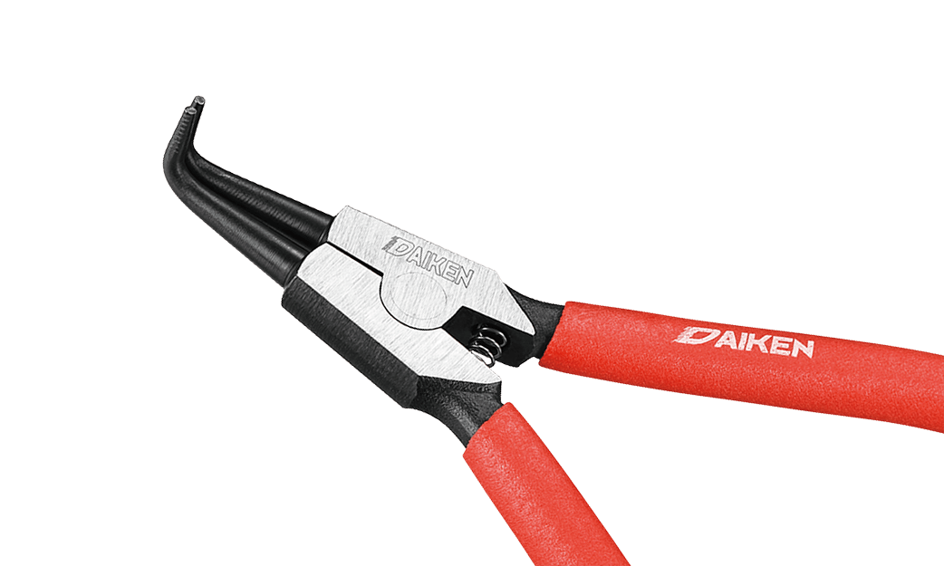 Плоскогубцы для стопорных колец изогнутые внешние / японского типа